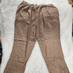 Lady Blair Warm Caramel Color Elastic Waist 22W Pants, New in Packaging